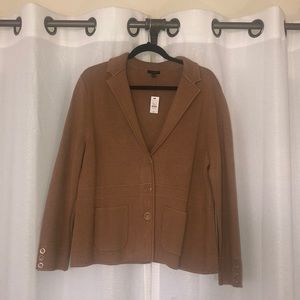 Talbots Carmel 3-button cardigan